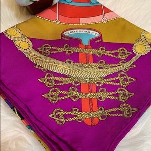 Hermes scarf size 90x90cm